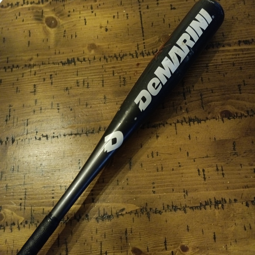 DeMarini Rogue Baseball Bat 30in 22oz PX-99 Alloy Longbarrel Black Red Silver